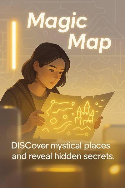 Enchanting Magic Map Design for LinkedIn Carousel