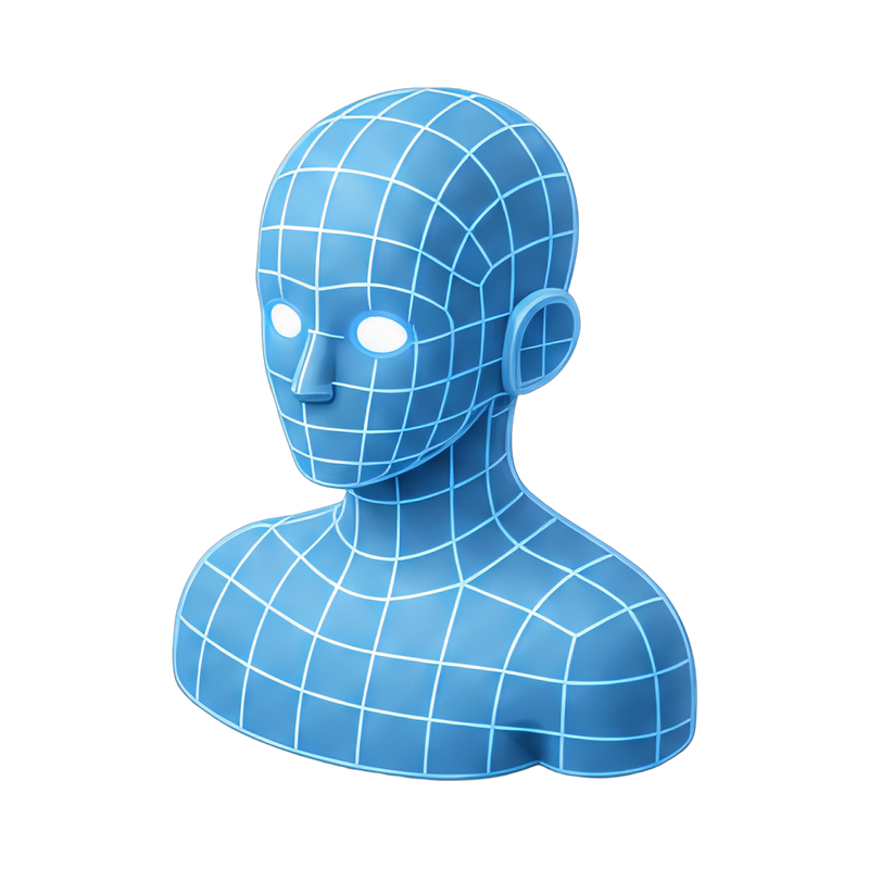 3D digital avatar wireframe