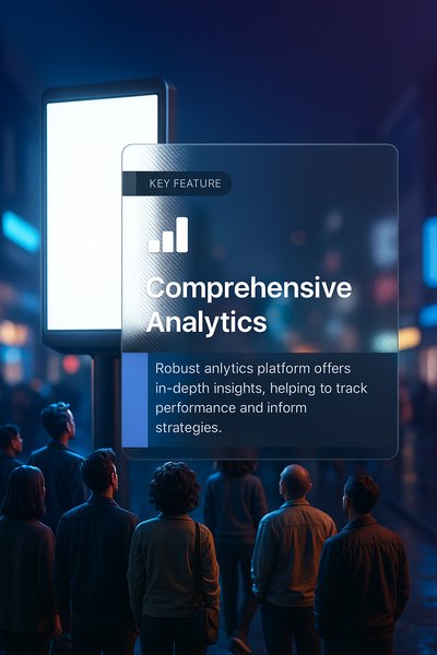 Dynamic LED Billboard in Night City Scene with Analytics Feature