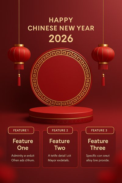 Vibrant Chinese New Year 2026 Celebration Banner