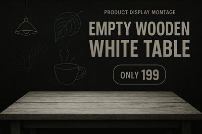 Modern Stylish Product Display on Wooden Table