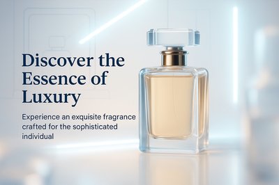 Elegant Fragrance Promotional Graphic Highlighting Luxury