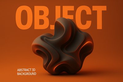 Striking 3D Minimalism with Bold Typography