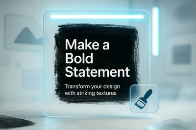 Promotional Graphic for Design Services Featuring Bold Statement