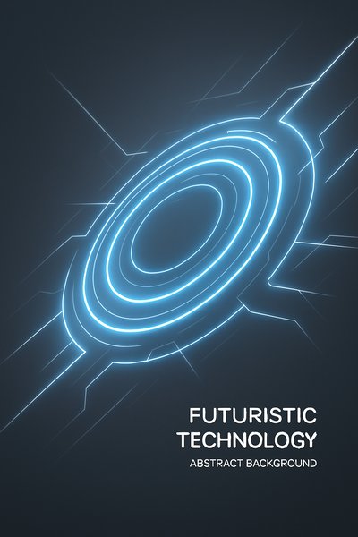 Futuristic Geometric Lines with Glowing Blue Effect