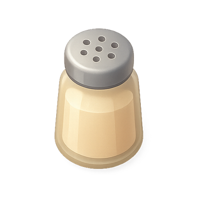 Realistic Icon of a Salt Shaker with Lid