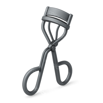 Stylish 3D Eyelash Curler Icon in Isometric View