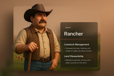 Integrated Design Blocks Featuring a Rancher Character