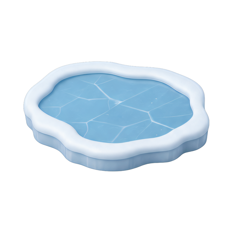 serene frozen lake surface