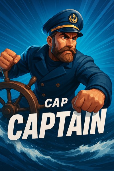 Dynamic Captain: Bold Maritime Leadership Illustration