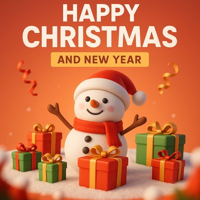 Festive Christmas and New Year Celebration Graphic