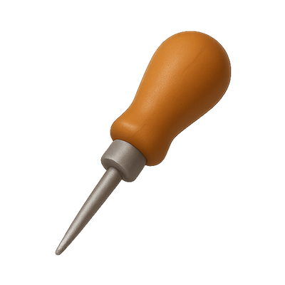 Stylized Screwdriver with Orange Handle
