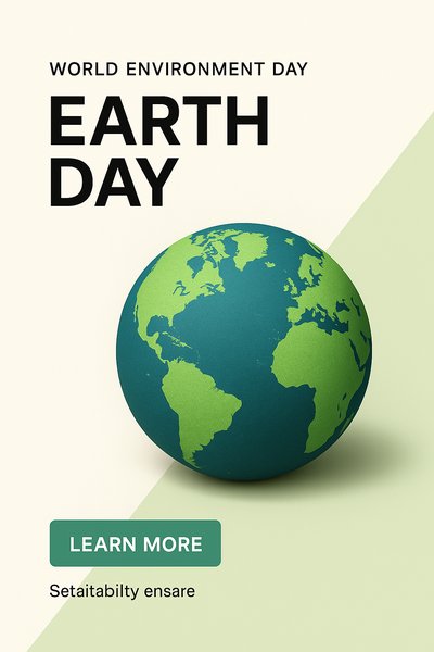 Dynamic Earth Day Promotion with Bold Typography