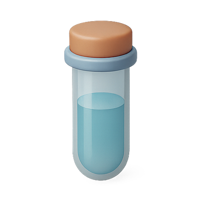 Scientific Test Tube with Liquid Sample