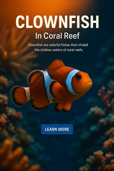 Vibrant Clownfish in Coral Reef Environment