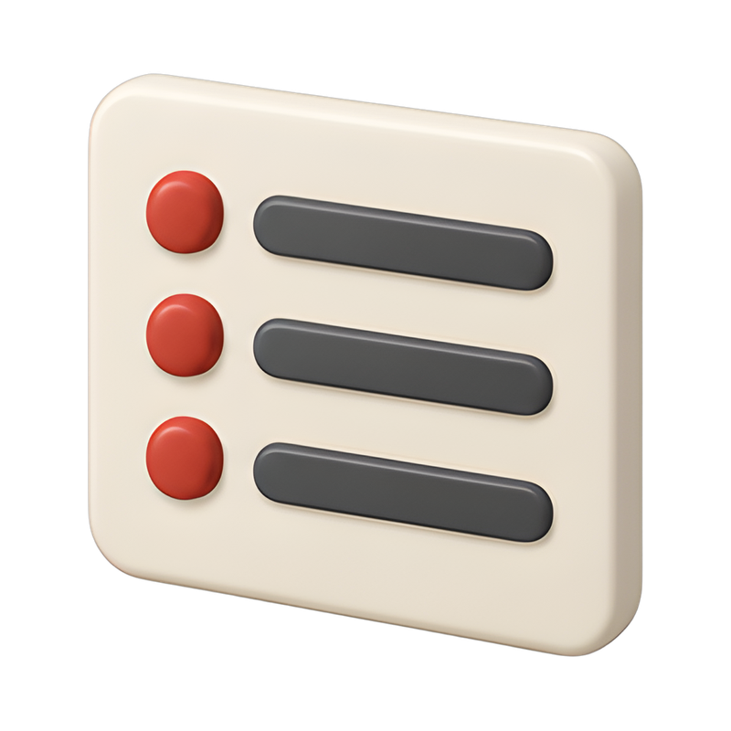 modern bullet list design