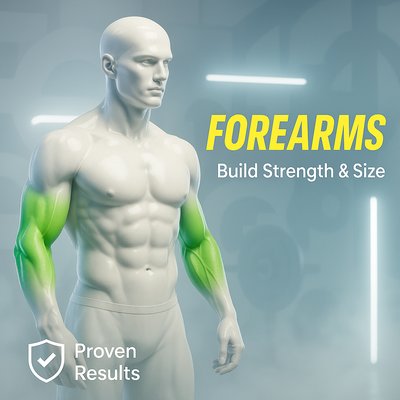 Fitness Illustration Focusing on Forearm Strength and Size