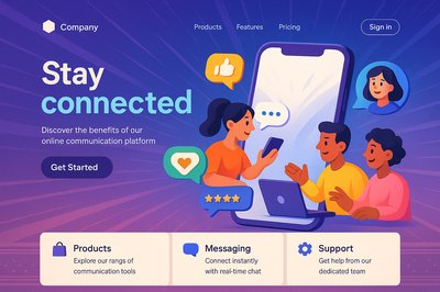 Dynamic Landing Page Design for Online Communication Platform