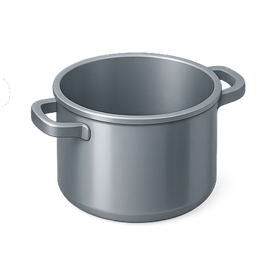 Minimalist Stainless Steel Cooking Pot with Handles