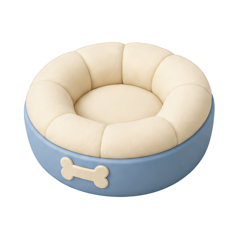 cozy calming donut bed