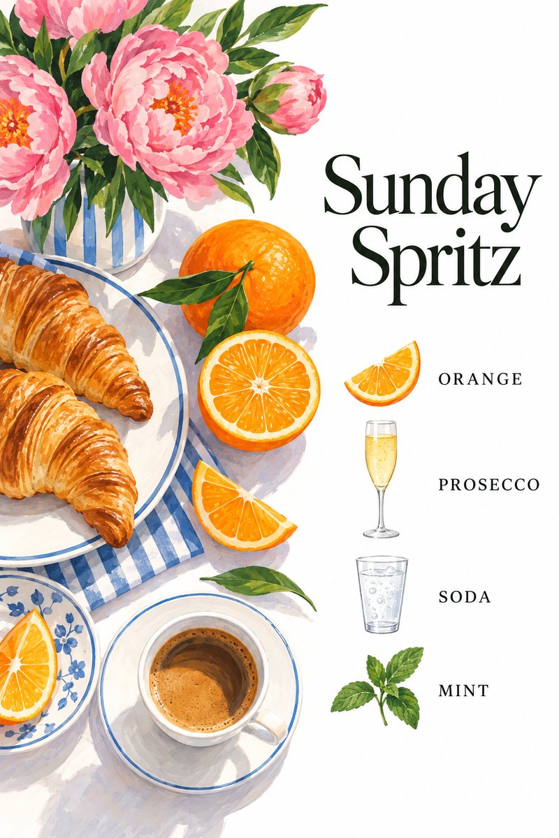 Sunny brunch recipe card