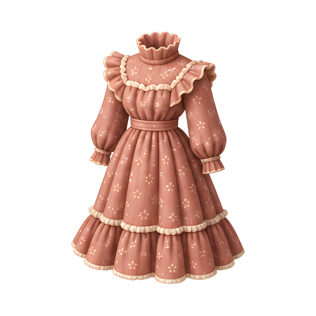 elegant high-collar prairie dress