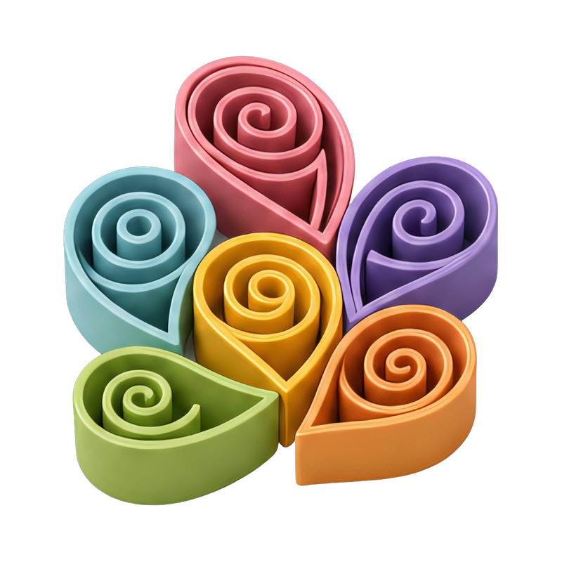 colorful paper quilling swirls