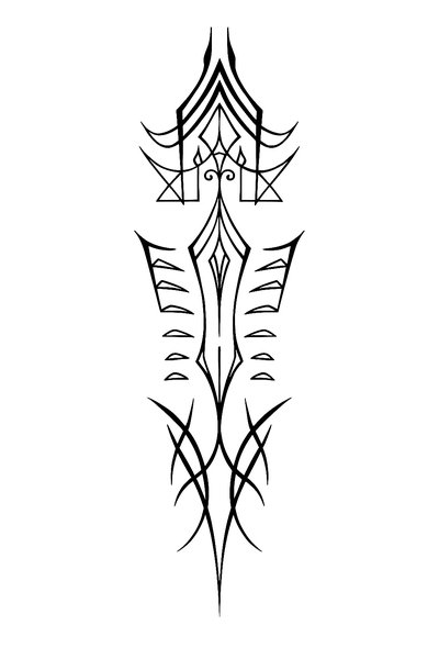 Intricate Black Tribal Tattoo Design