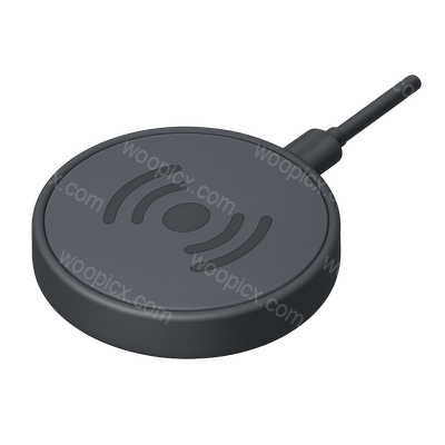 3D Wireless Charger Icon with Volumetric Design