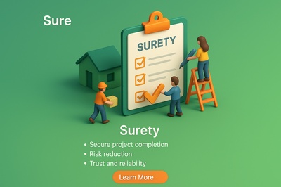 Detailed 3D Scene of Surety and Project Completion