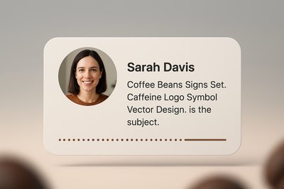 Elegant Coffee Testimonials Section Design with 3D Elements