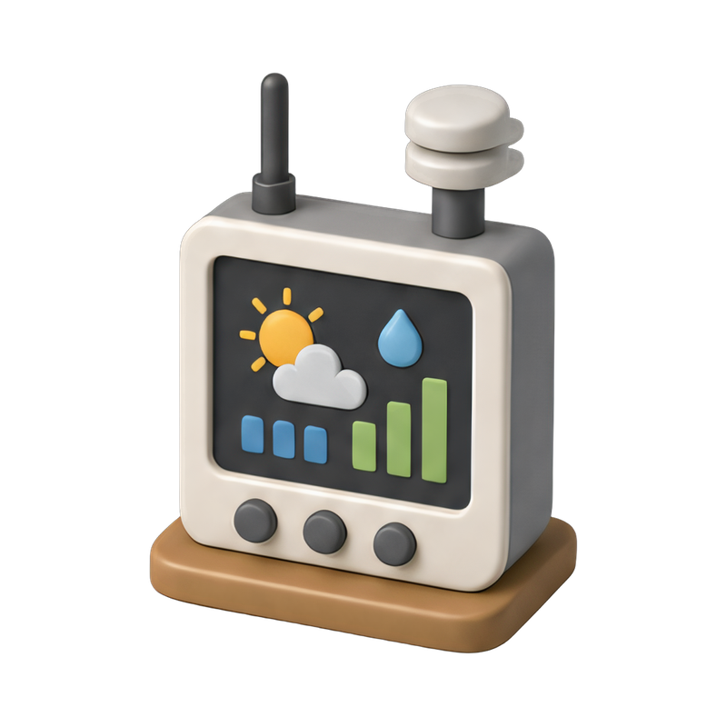 modern weather station display