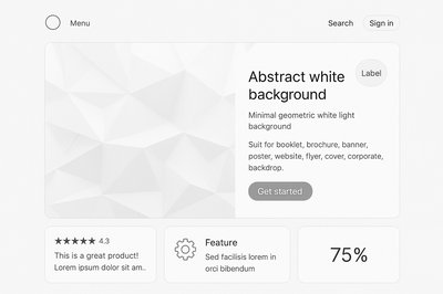 Minimalistic Landing Page Design with Small Fonts