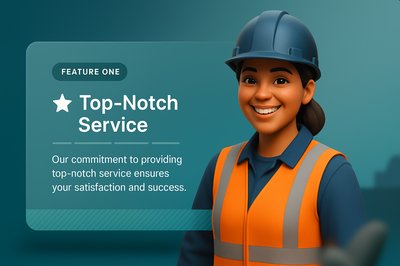 Female Construction Worker Showcasing Top-Notch Service