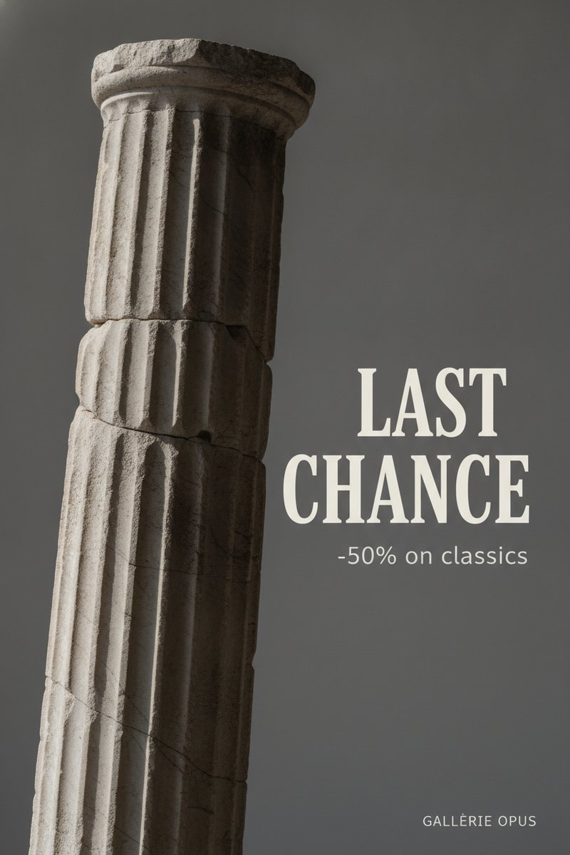 Dramatic marble column fragment