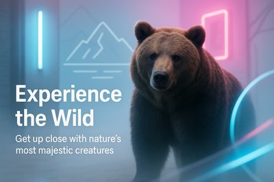 Wildlife Experience Promotional Graphic Featuring Bear