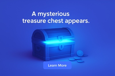 Glowing Blue Treasure Chest in a Mystical Setting