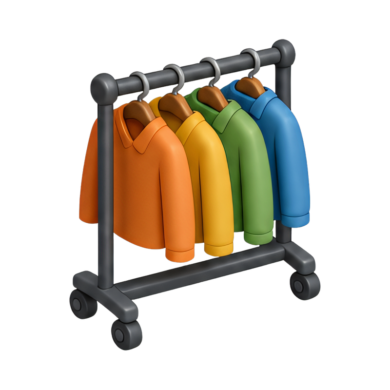 mobile clothes rack for storage