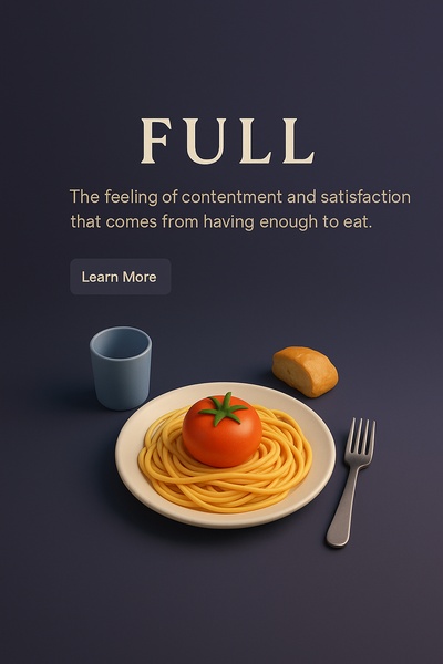 Realistic 3D Scene of a Full Plate of Pasta and Tomato