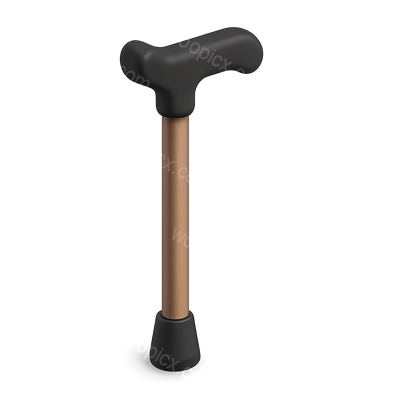 Stylish 3D Walking Stick Icon with Isometric Design