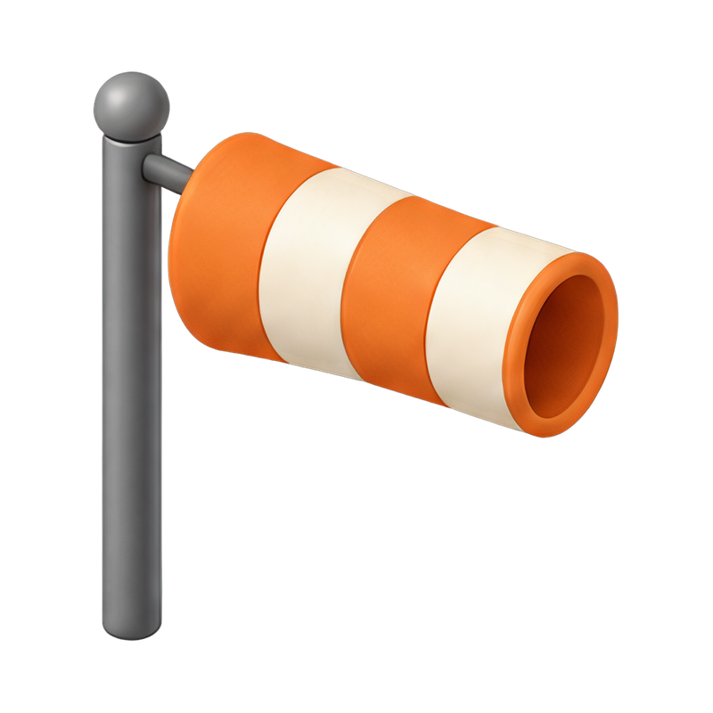 vibrant orange windsock