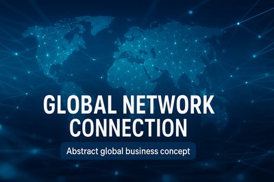 Abstract Global Business Network Concept Visualization