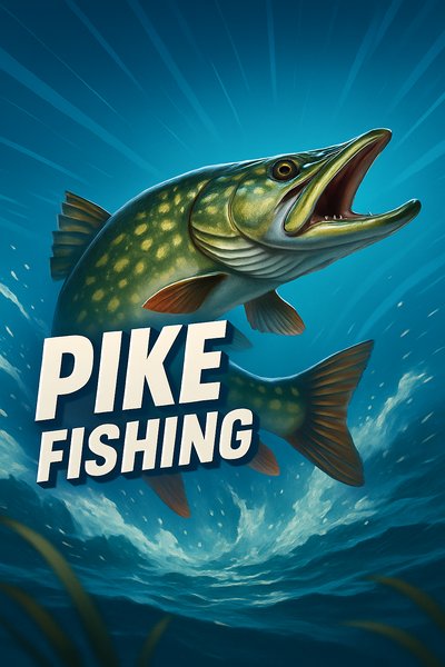 Dynamic and Engaging Pike Fishing Illustration