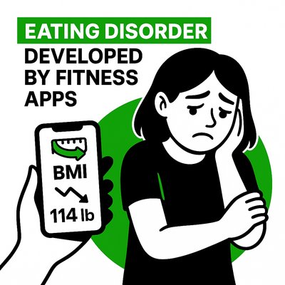 Awareness Graphic on Eating Disorders Linked to Fitness Apps