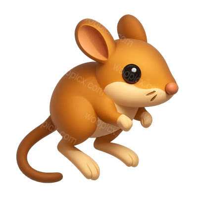 Cute Cartoon Mouse Character Illustration