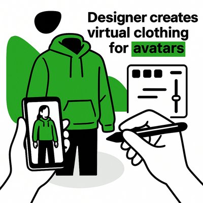 Illustration of Virtual Clothing Design for Avatars
