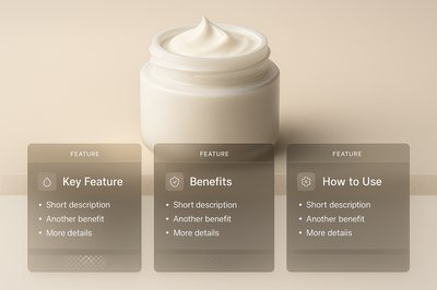 Stylish Cream Design with Informative Blocks