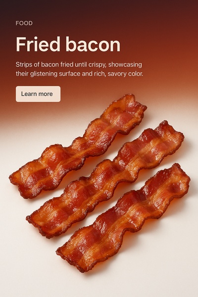Crispy Fried Bacon Strips with Glazing
