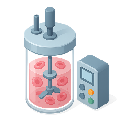 3D Bioreactor Icon for Cell Culture Applications
