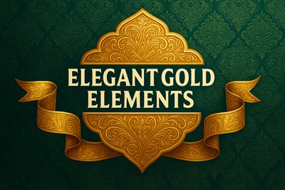 Luxurious Graphic Design with Gold Elements